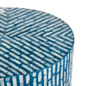 Mother of Pearl Stool Aqua - decorstore