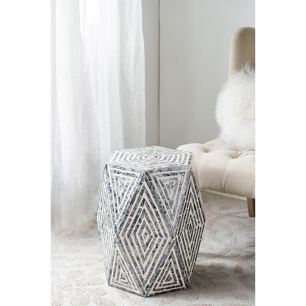 Slanted Shell Stool/Side Table - decorstore