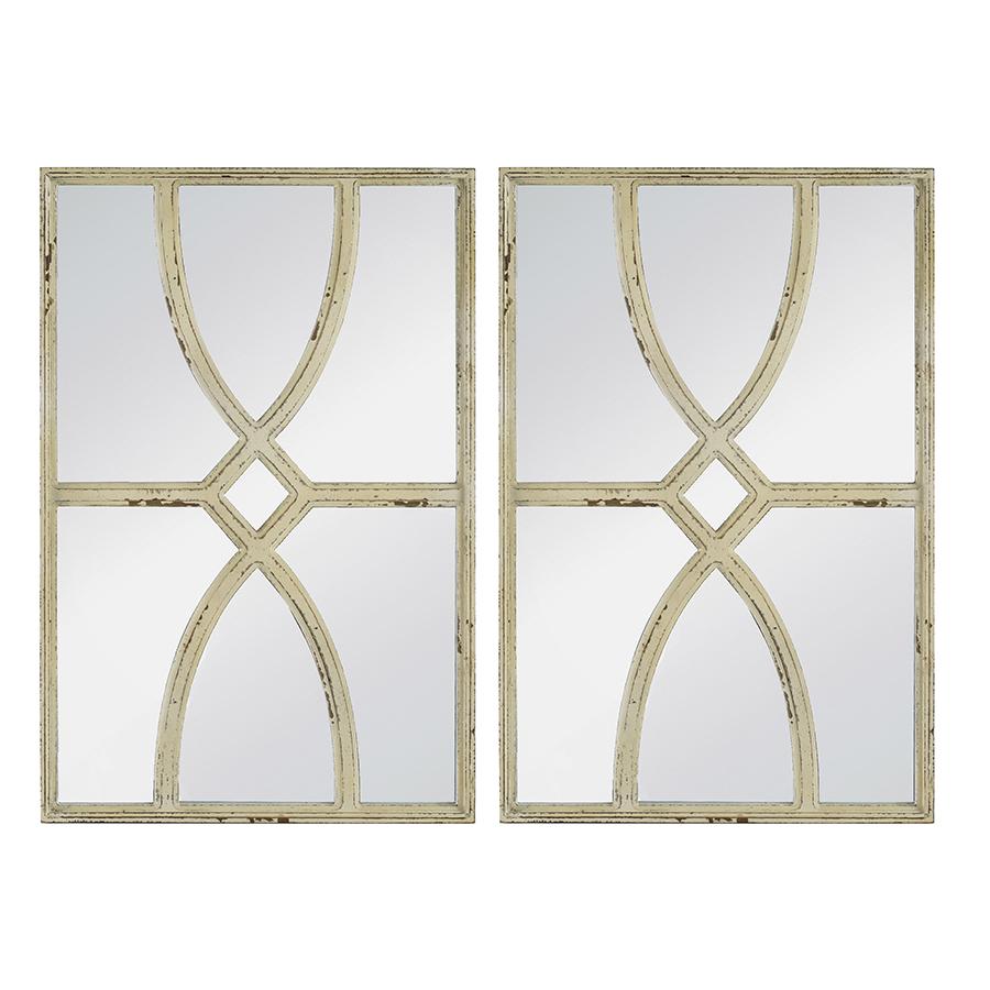 Shabby Chic Carved Wall Mirror - set of two - decorstore