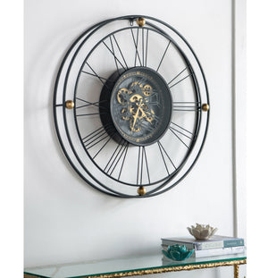 Compass wall clock with moving 3D Mechanism - decorstore