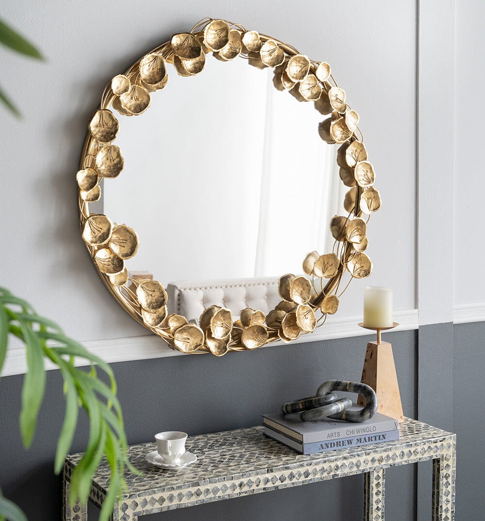 Gold Leaf Influencer Wall Mirror - decorstore