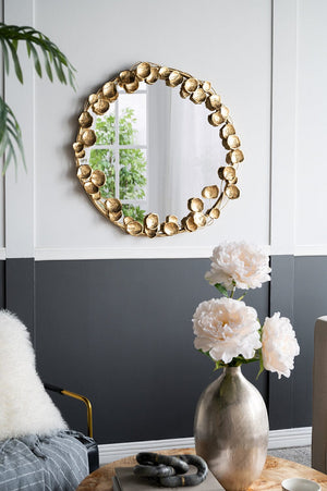 Gold Leaf Influencer Wall Mirror - decorstore