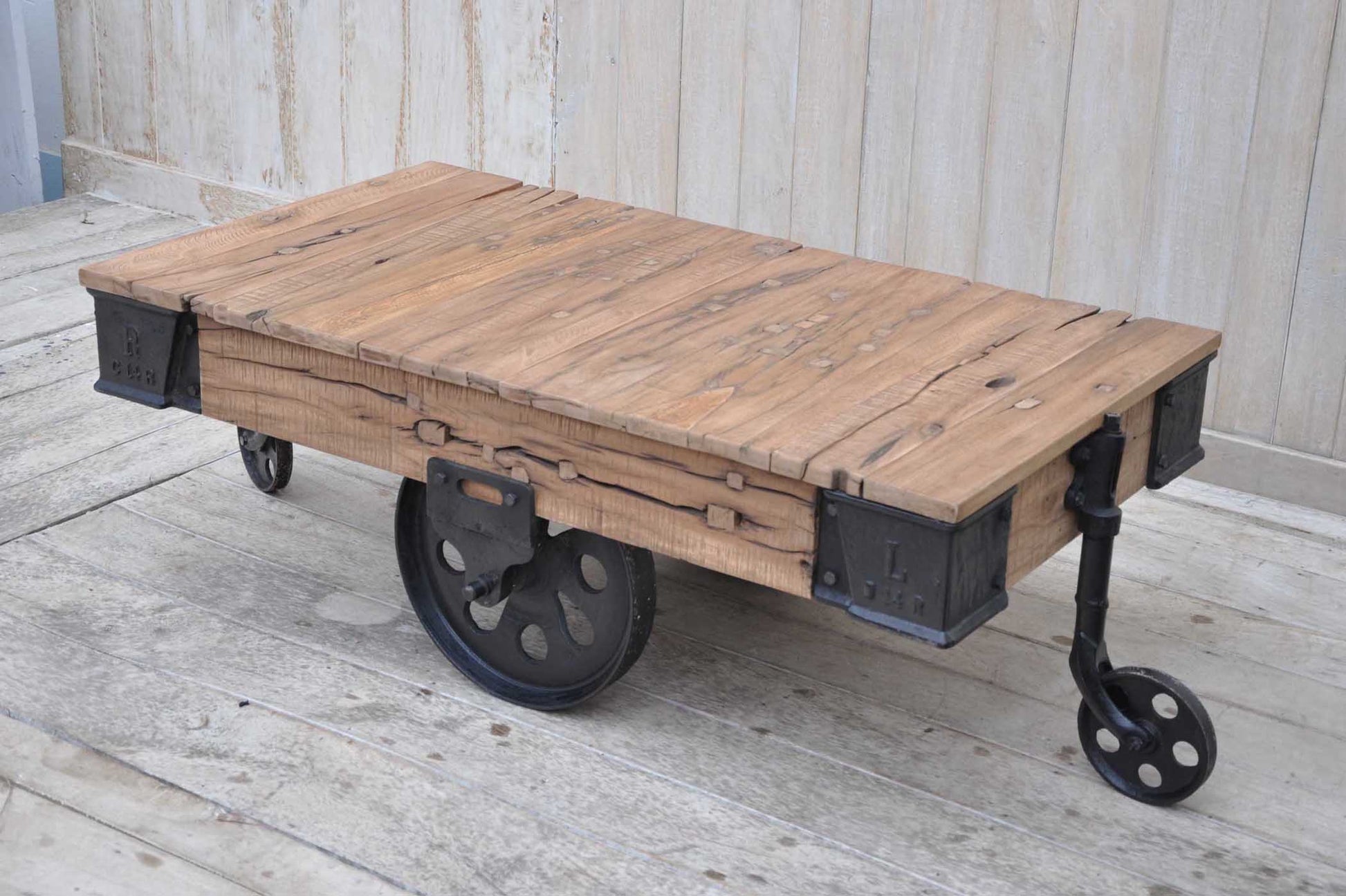 Industrial Wheeled Coffee Table - decorstore