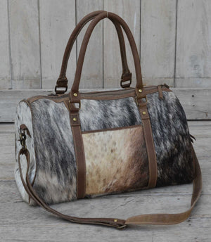 Cowhide Small Overnight Bag - decorstore