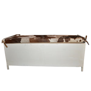 Cowhide Locker Lounge Seat - decorstore