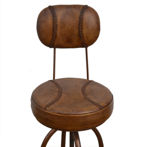 Leather Windup Mitt Bar Chair - decorstore