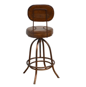 Leather Windup Mitt Bar Chair - decorstore