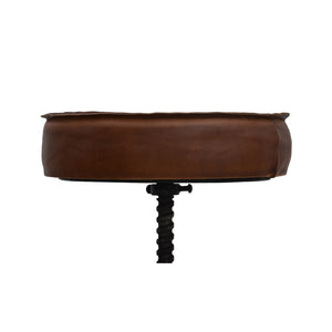 Paris Brown Leather Bar Stool - decorstore