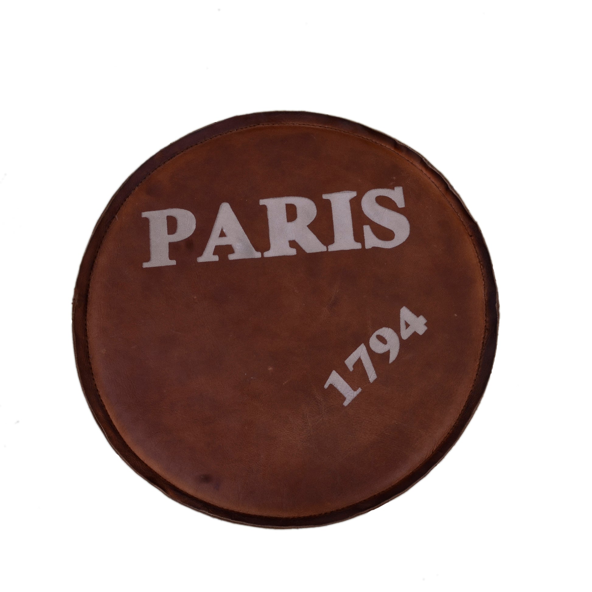 Paris Brown Leather Bar Stool - decorstore