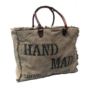 Fringed Hand Made Canvas Bag - decorstore