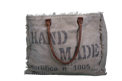 Fringed Hand Made Canvas Bag - decorstore