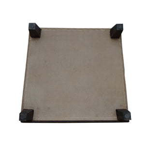 Canvas And Leather Polo Vintage Arm Chair - decorstore