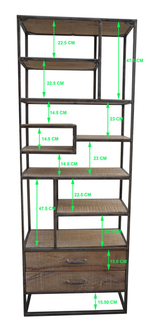 Open Shelf Iron Bookcase - decorstore
