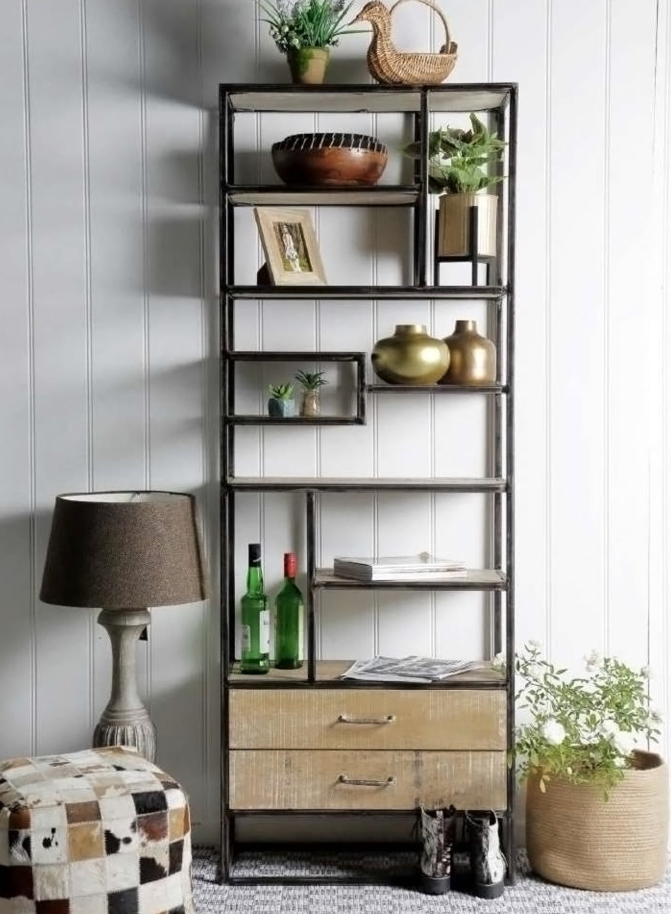 Open Shelf Iron Bookcase - decorstore