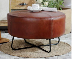 Chestnut Leather Coffee table/Ottoman - decorstore
