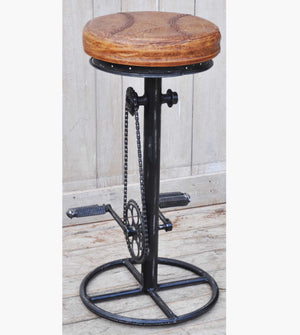 Mit And Pedal Industrial Bicycle Bar Stool - decorstore