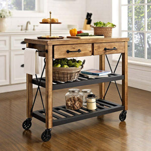 Wooden Wheely Butlers Trolley - decorstore