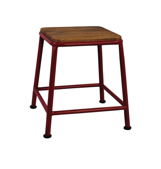 Stand On Stool -Red Wood & Rustic - decorstore