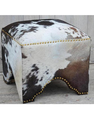 Hand Made Hand Crafted Cow Ottoman - decorstore