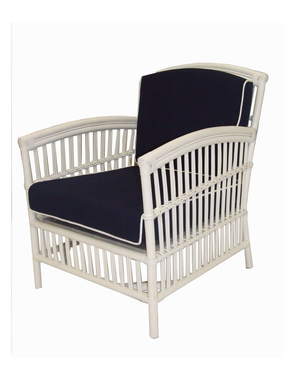Classic Americana Armchair - White/Blue - decorstore