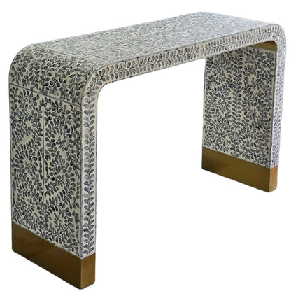 Mother of Pearl Monochrome Console Table - decorstore