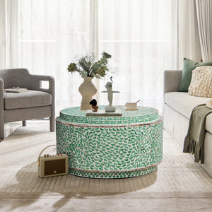 Mother of Pearl Turquoise Coffee Table - decorstore