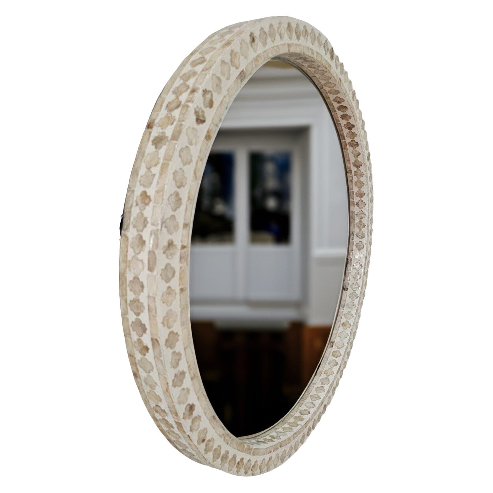 Mother of pearl Harmony Round Wall Mirror - decorstore