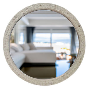 Mother of pearl Harmony Round Wall Mirror - decorstore