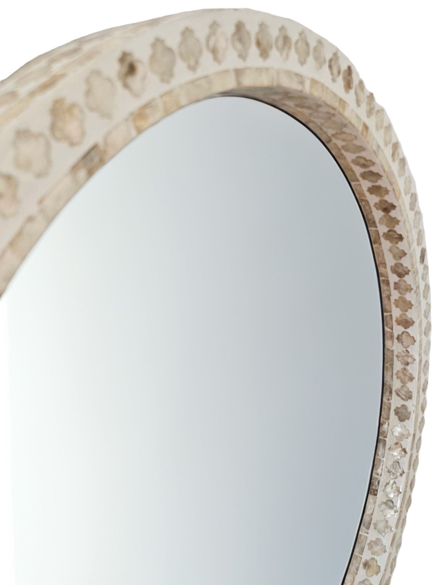 Mother of pearl Harmony Round Wall Mirror - decorstore