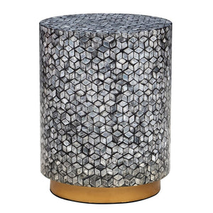 Margaret Cylinder Shell Stool/Side Table - decorstore