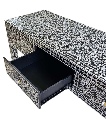 Mother of pearl Luminous Pearl 3-Drawer Console Table - decorstore