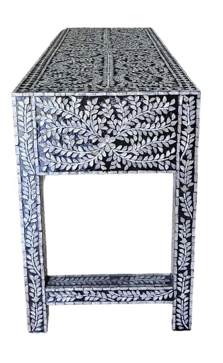 Mother of pearl Luminous Pearl 3-Drawer Console Table - decorstore