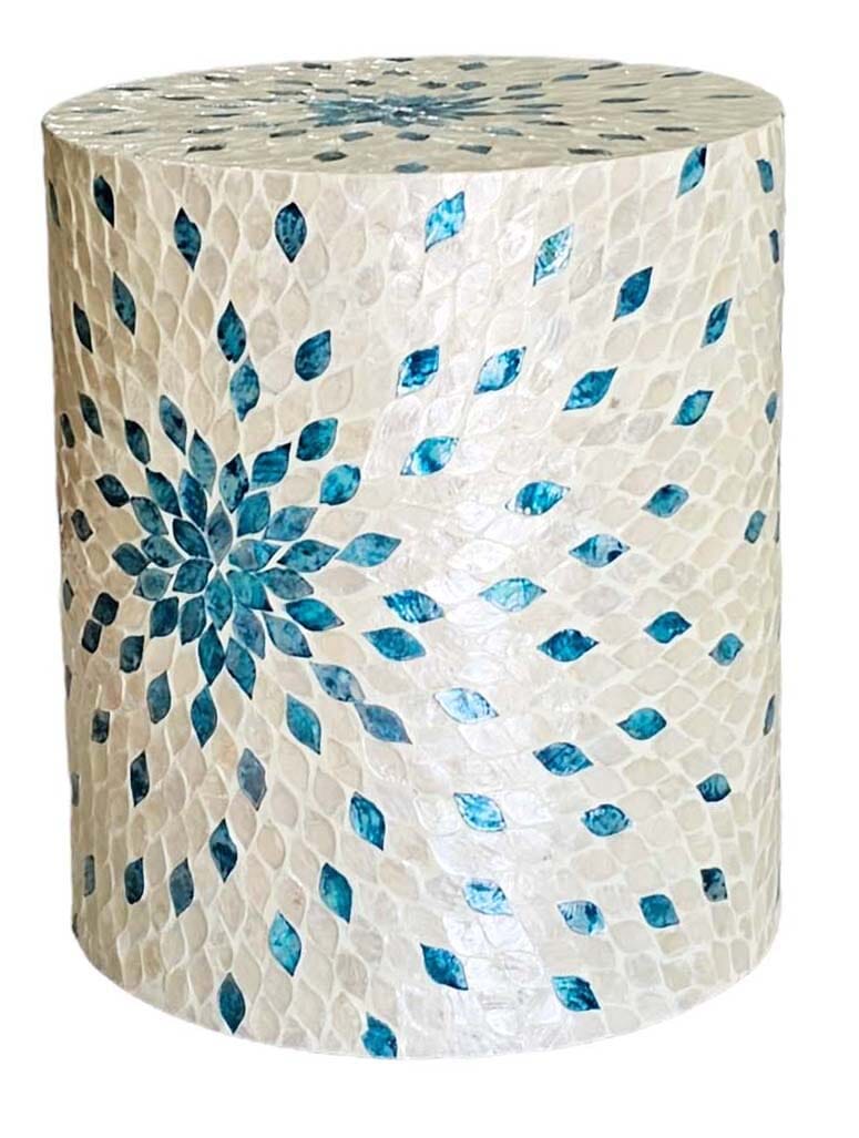 Mother of pearl Ocean Breeze Stool/Side Table - decorstore