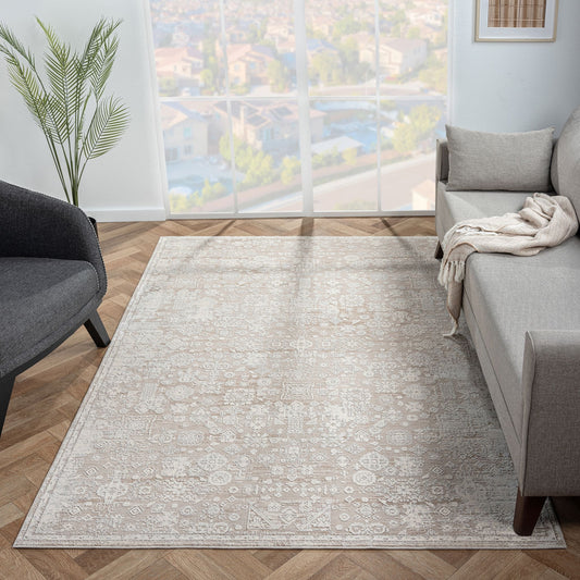Oxford 564 Cream Designer Rug - decorstore