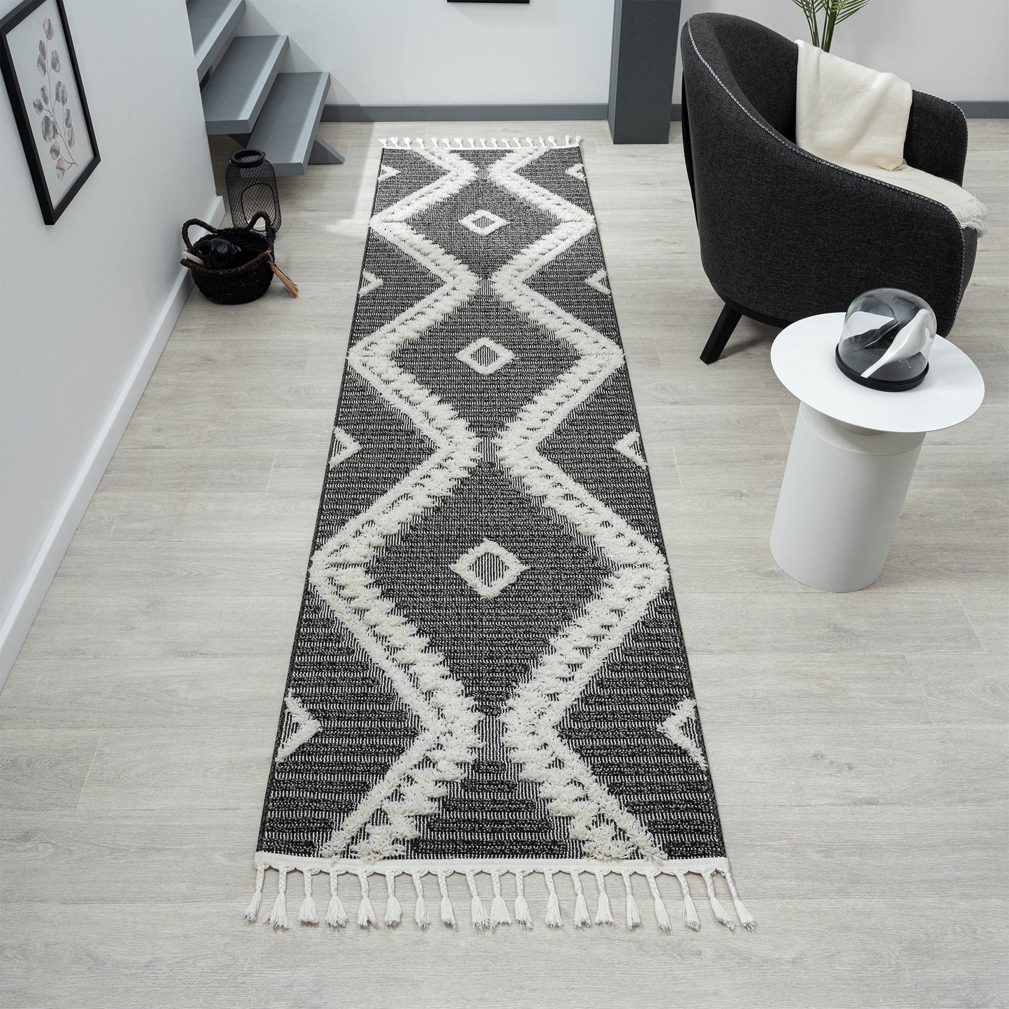 Cottage 544 Ash Floor Runner Rug - decorstore