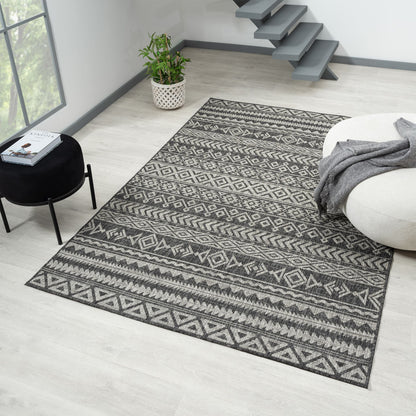 Alfresco 421 Charcoal Designer Rug - decorstore