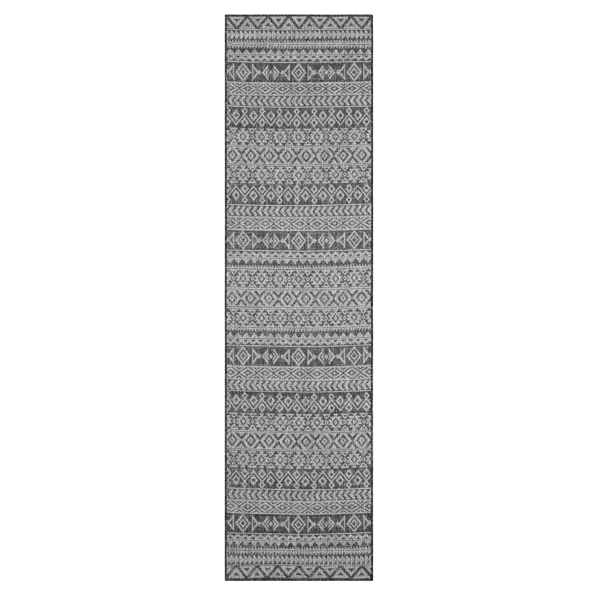 Alfresco 421 Charcoal Floor Runner Rug - decorstore