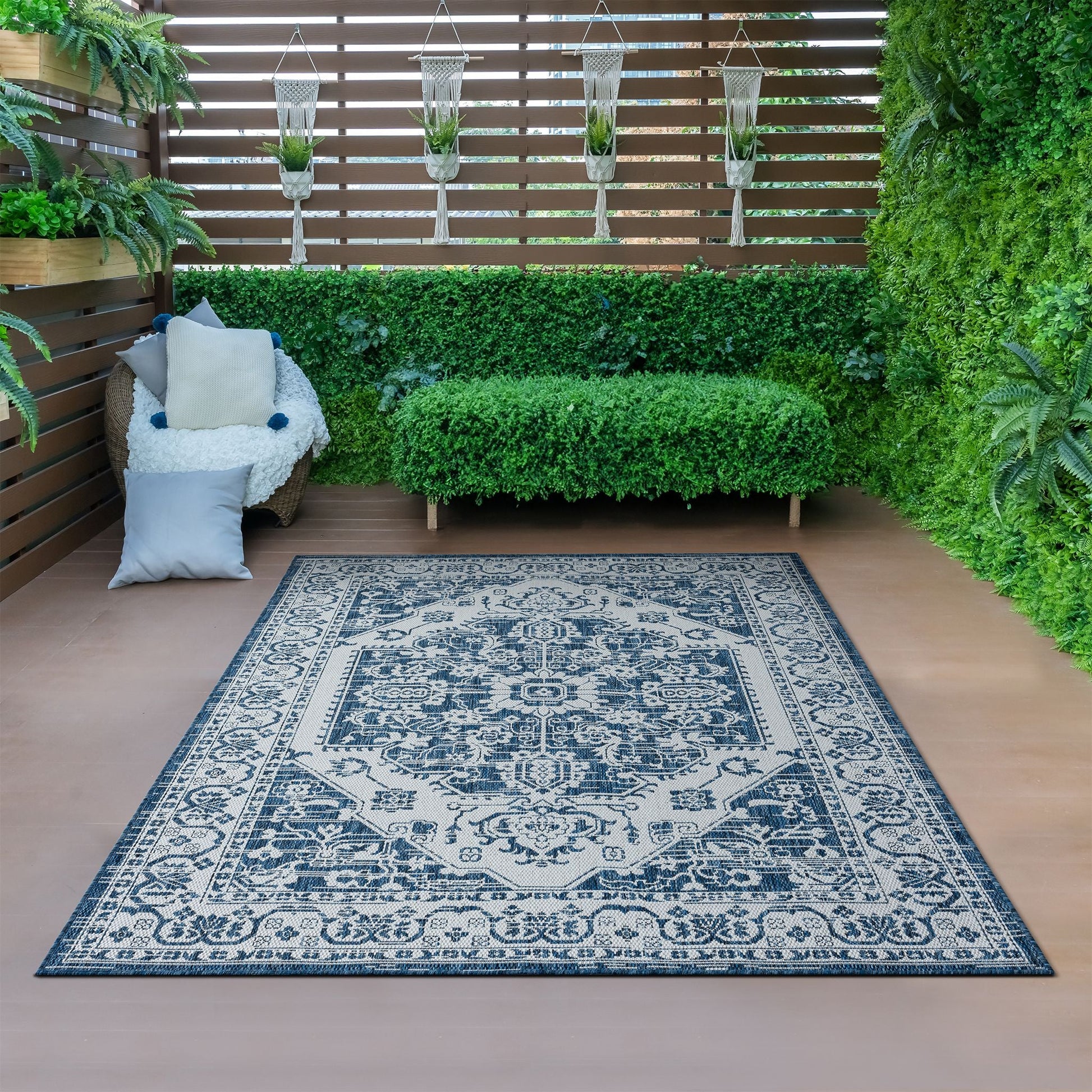 Patio 455 Denim Designer Rug - decorstore