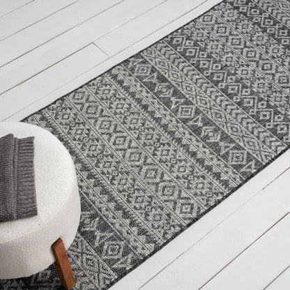 Alfresco 421 Charcoal Floor Runner Rug - decorstore