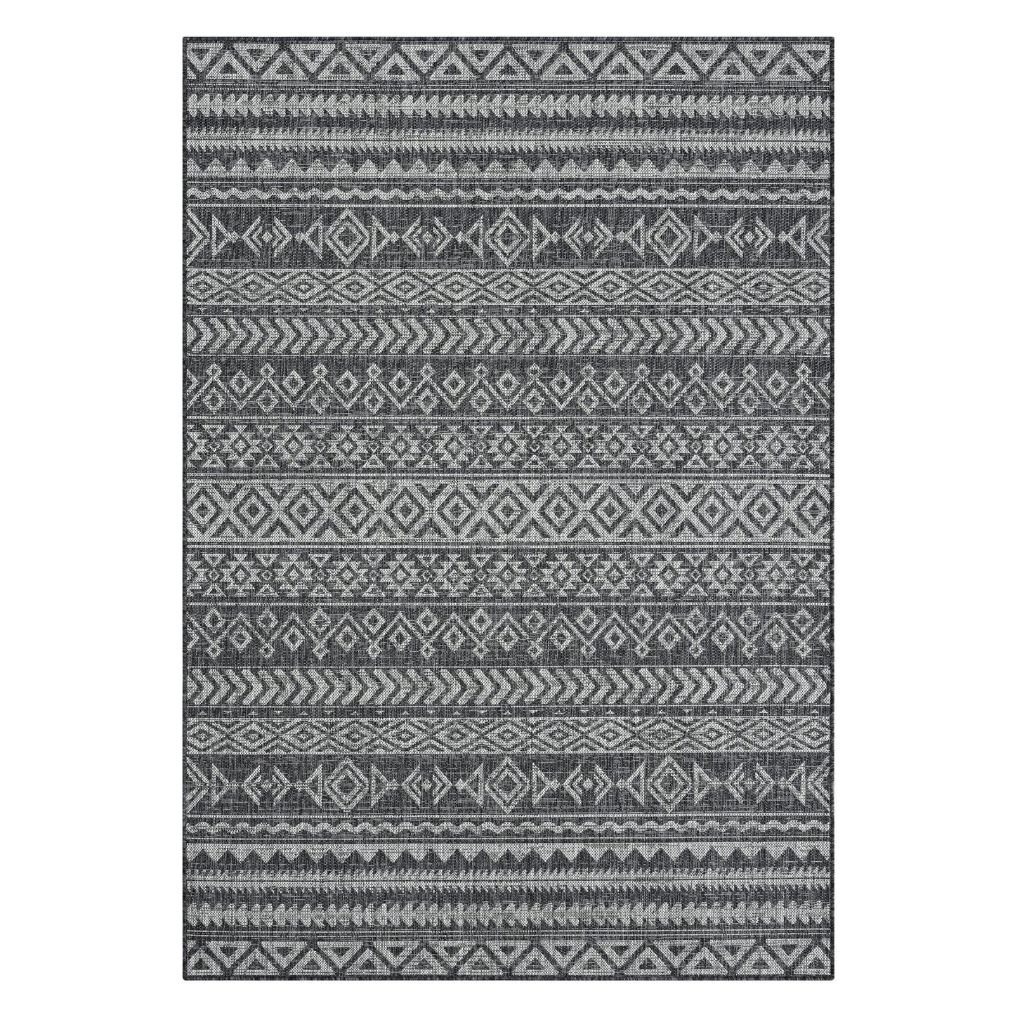 Alfresco 421 Charcoal Designer Rug - decorstore