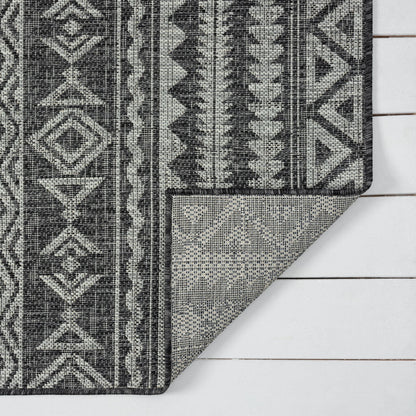 Alfresco 421 Charcoal Designer Rug - decorstore