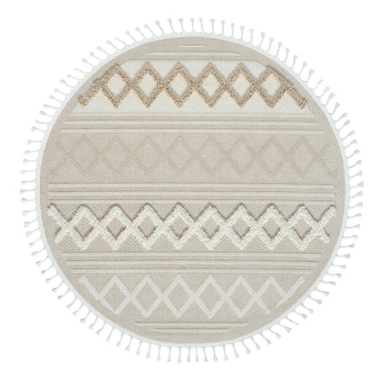 Cottage 542 Fawn Round Designer Rug - decorstore